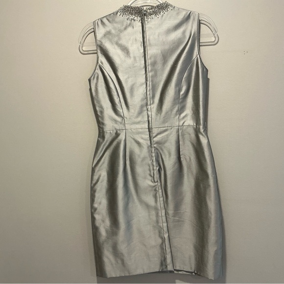 Catherine Regehn Silver elegant cocktail dress size 6 - Picture 5 of 12
